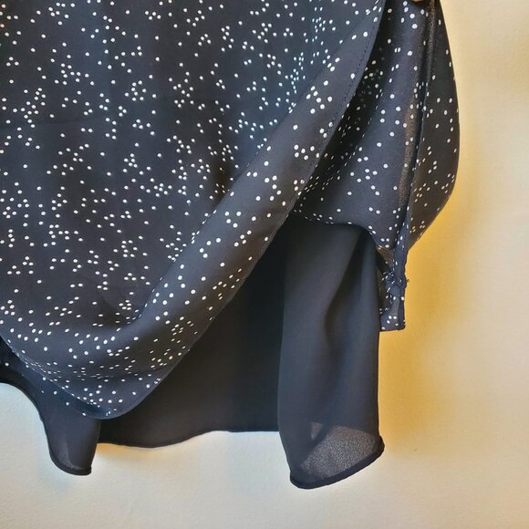 RW&CO Women Black Cami Tank Top Polka Dots Size M Stylish Casual - Picture 5 of 11